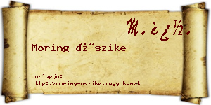 Moring Őszike névjegykártya